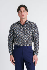 CAMICIA FANTASIA STRETCH MORO